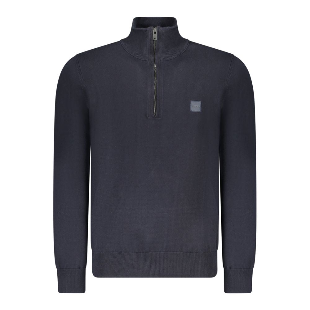 Hugo Boss Blue Cotton Sweater